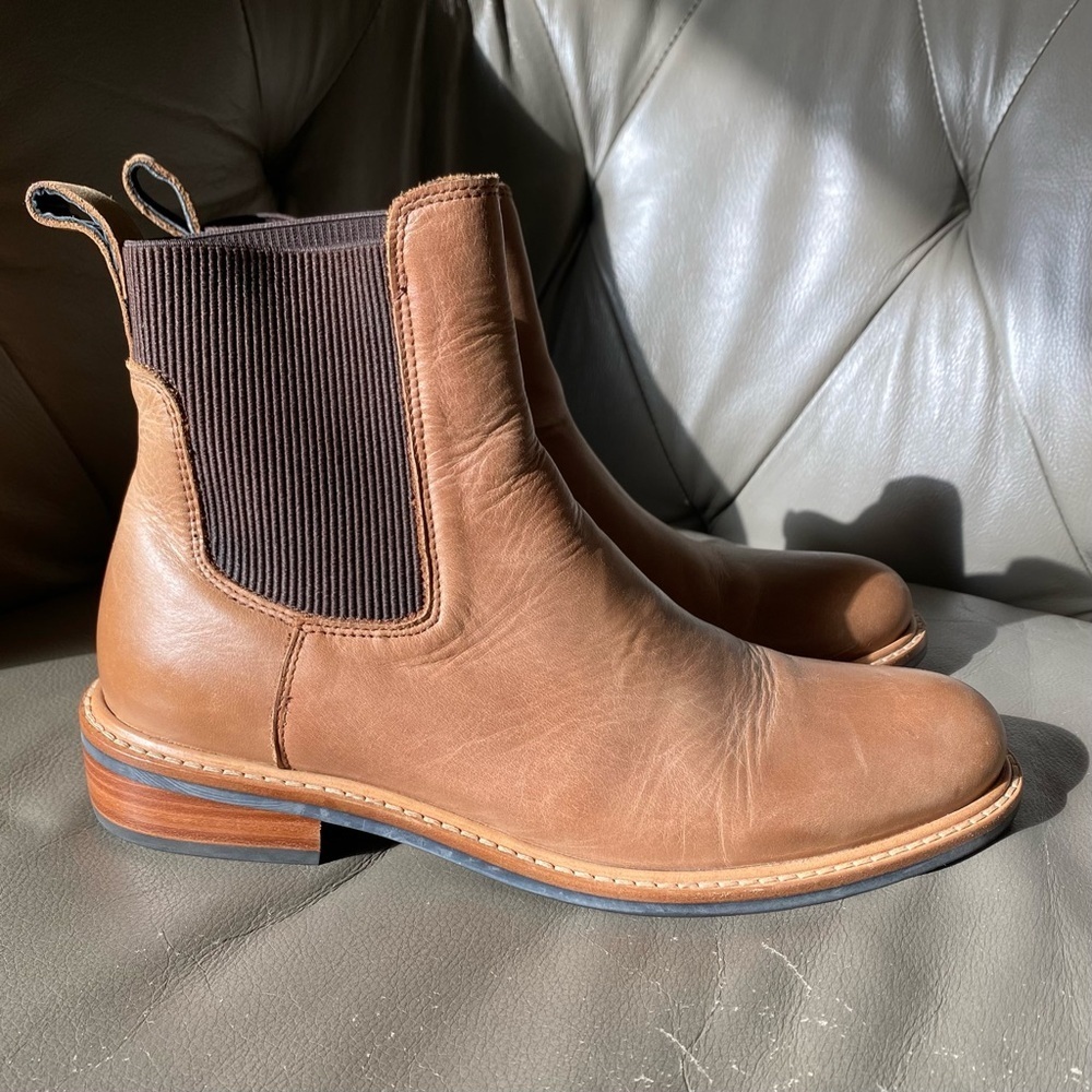 Nisolo Carmen 2.0 Chelsea Boots British Tan Leather Women’s Size 9